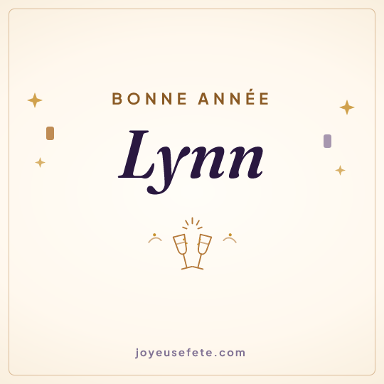 Image carrée « Bonne année Lynn » pour WhatsApp