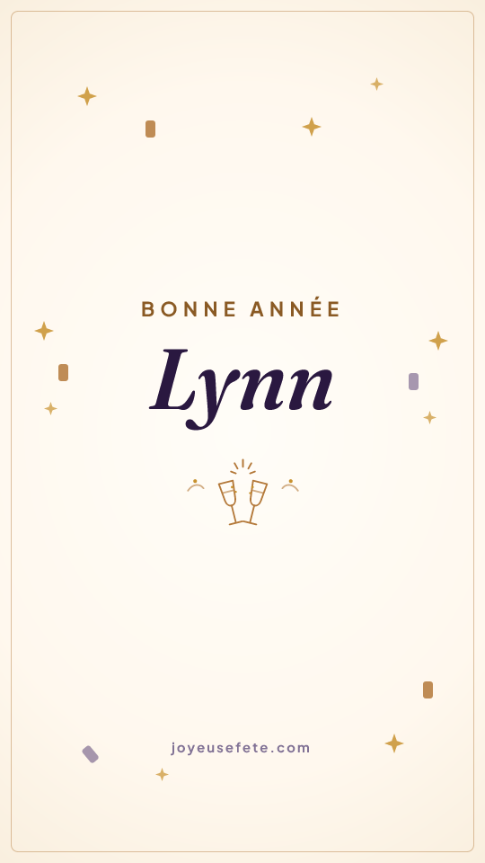 Image « Bonne année Lynn » au format story