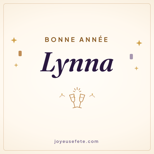 Image carrée « Bonne année Lynna » pour WhatsApp