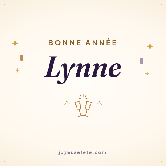 Image carrée « Bonne année Lynne » pour WhatsApp