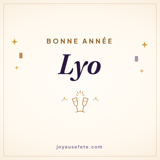 Image carrée « Bonne année Lyo » pour WhatsApp