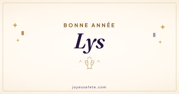 Image « Bonne année Lys » au format large