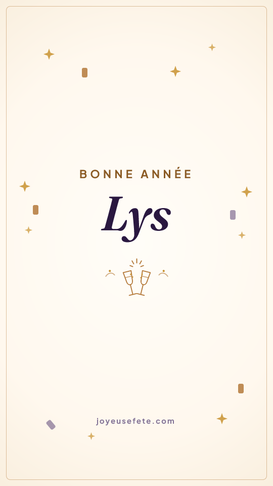 Image « Bonne année Lys » au format story