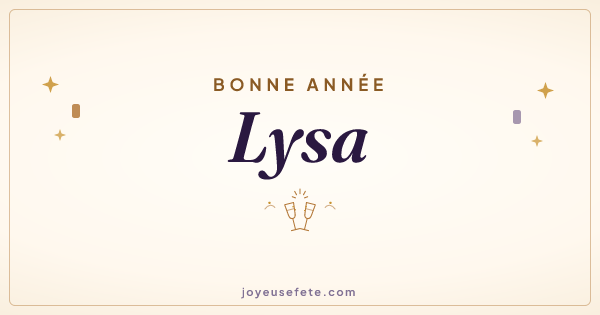 Image « Bonne année Lysa » au format large