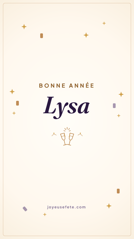 Image « Bonne année Lysa » au format story