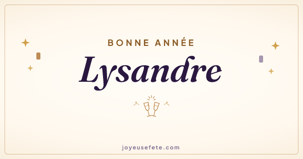 Image « Bonne année Lysandre » au format large
