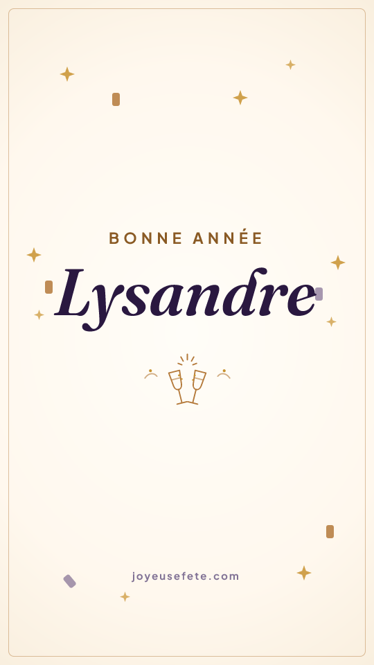 Image « Bonne année Lysandre » au format story