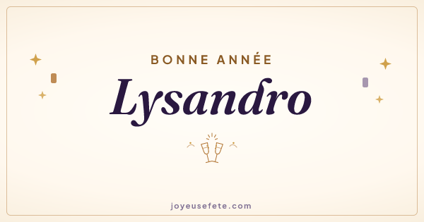 Image « Bonne année Lysandro » au format large