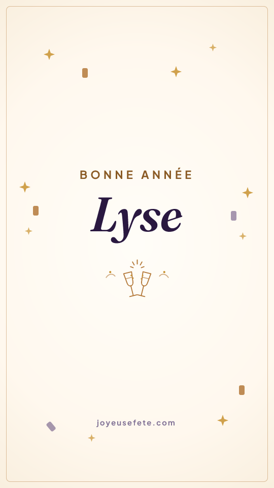 Image « Bonne année Lyse » au format story