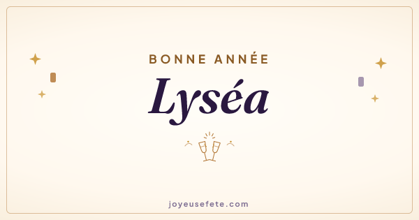 Image « Bonne année Lyséa » au format large
