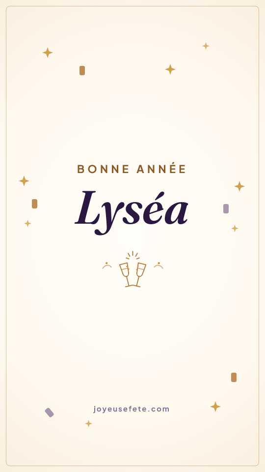 Image « Bonne année Lyséa » au format story