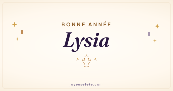 Image « Bonne année Lysia » au format large