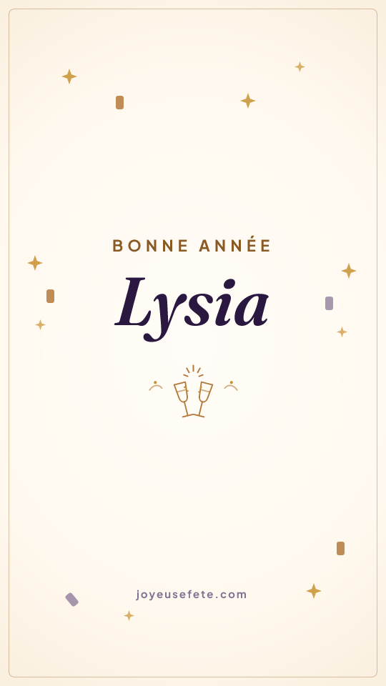 Image « Bonne année Lysia » au format story