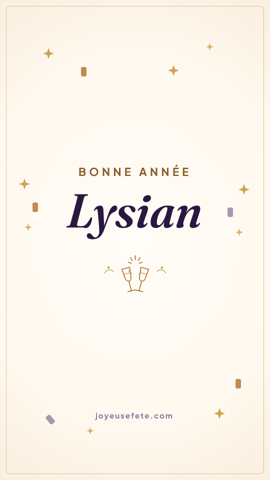 Image « Bonne année Lysian » au format story