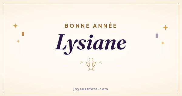 Image « Bonne année Lysiane » au format large
