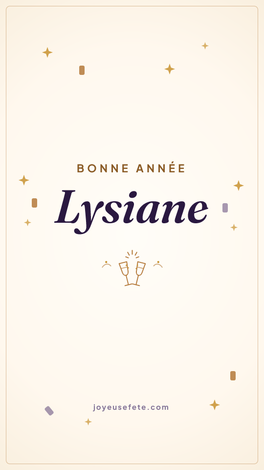 Image « Bonne année Lysiane » au format story