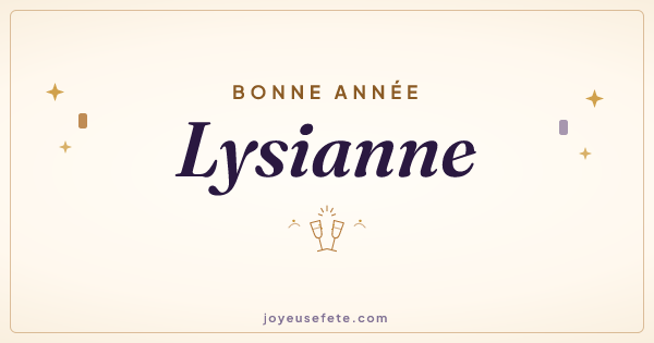 Image « Bonne année Lysianne » au format large