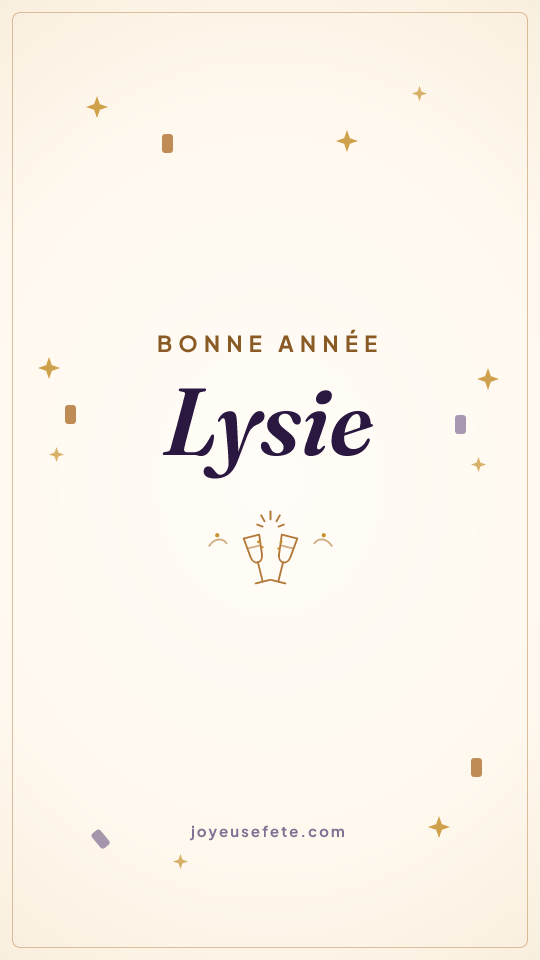 Image « Bonne année Lysie » au format story