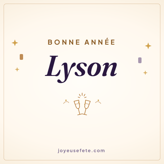 Image carrée « Bonne année Lyson » pour WhatsApp