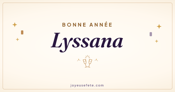 Image « Bonne année Lyssana » au format large