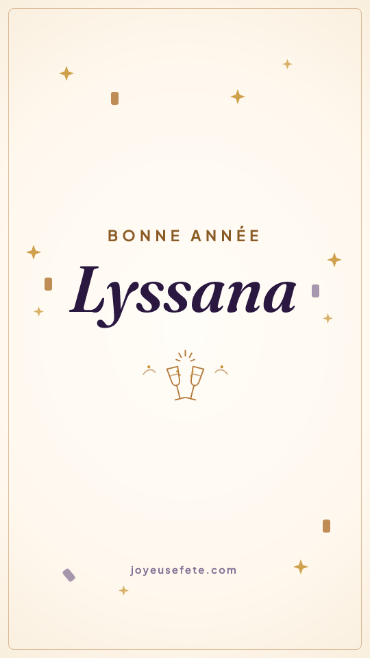 Image « Bonne année Lyssana » au format story