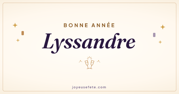 Image « Bonne année Lyssandre » au format large