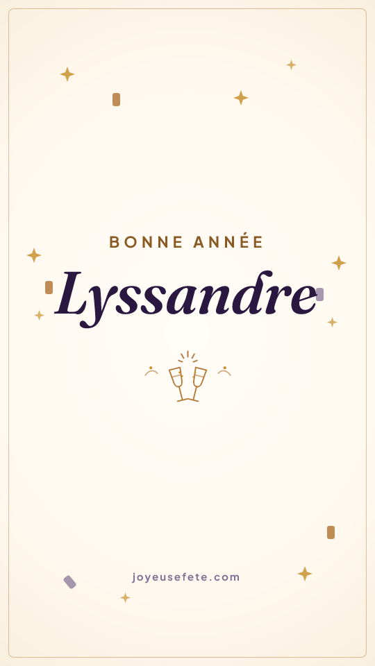 Image « Bonne année Lyssandre » au format story