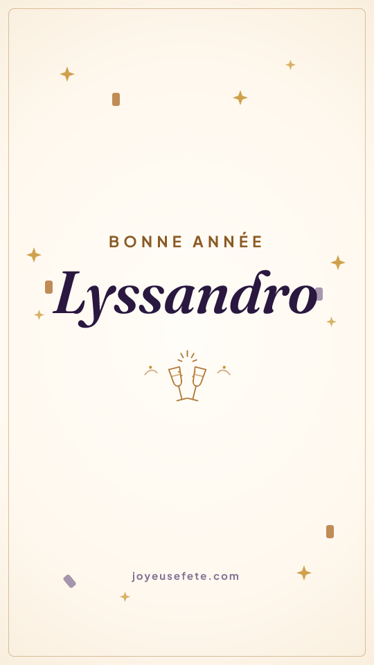Image « Bonne année Lyssandro » au format story
