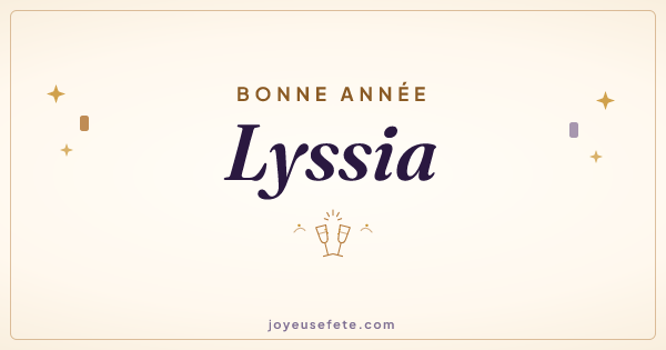 Image « Bonne année Lyssia » au format large