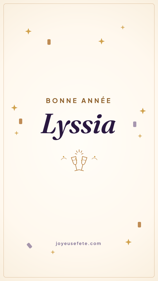 Image « Bonne année Lyssia » au format story