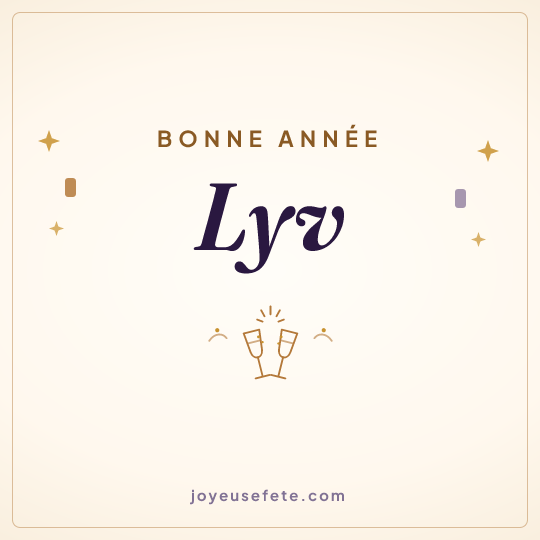 Image carrée « Bonne année Lyv » pour WhatsApp