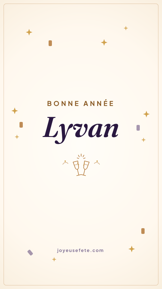 Image « Bonne année Lyvan » au format story