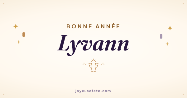 Image « Bonne année Lyvann » au format large