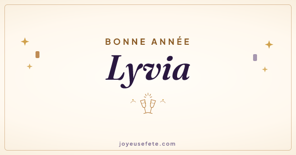 Image « Bonne année Lyvia » au format large