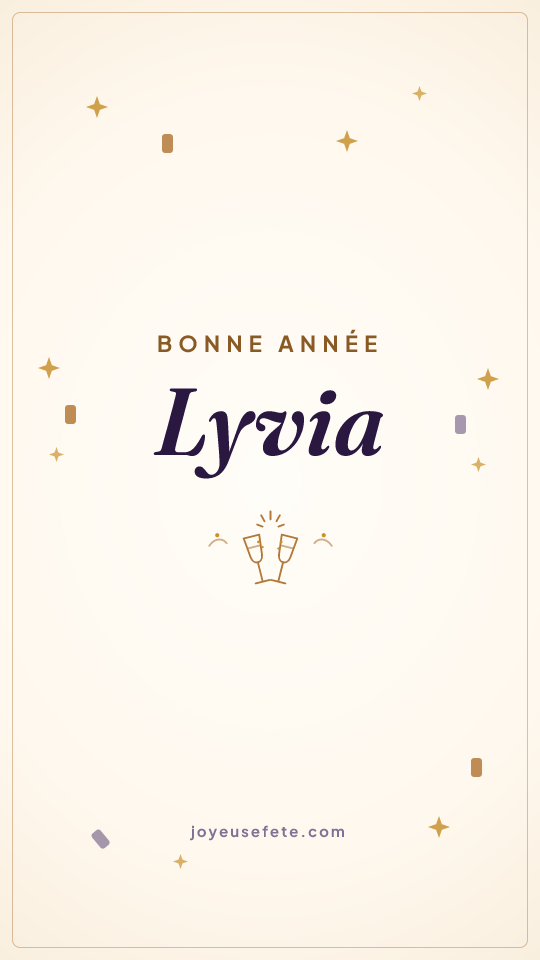 Image « Bonne année Lyvia » au format story
