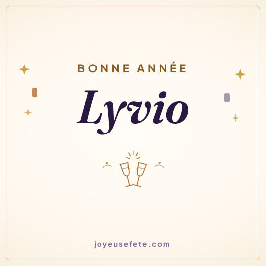 Image carrée « Bonne année Lyvio » pour WhatsApp