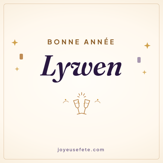Image carrée « Bonne année Lywen » pour WhatsApp