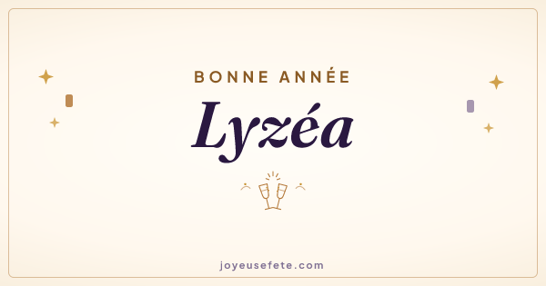 Image « Bonne année Lyzéa » au format large