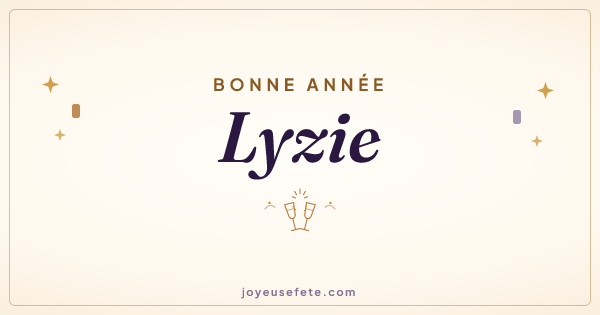 Image « Bonne année Lyzie » au format large
