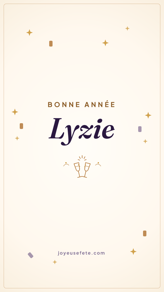 Image « Bonne année Lyzie » au format story