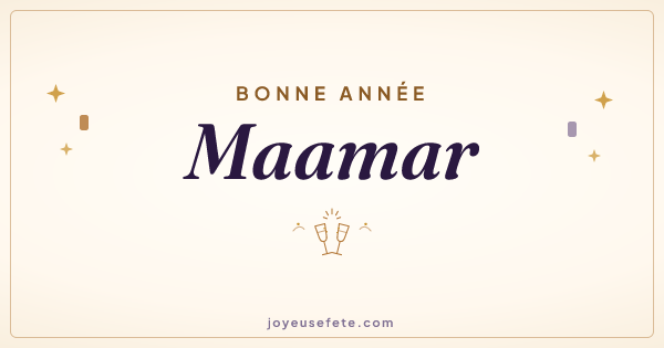 Image « Bonne année Maamar » au format large