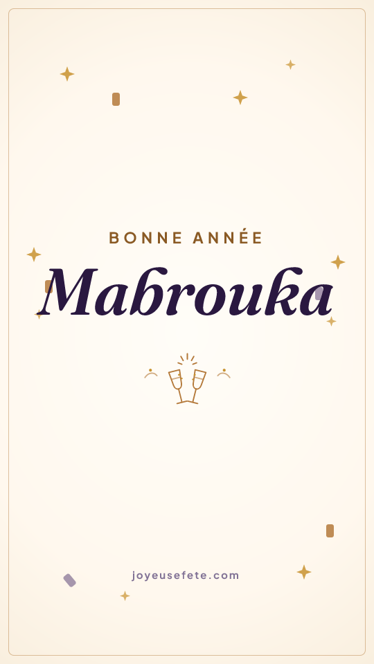 Image « Bonne année Mabrouka » au format story
