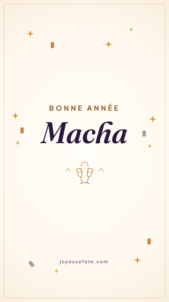 Image « Bonne année Macha » au format story
