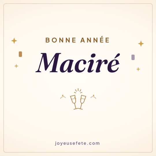 Image carrée « Bonne année Maciré » pour WhatsApp