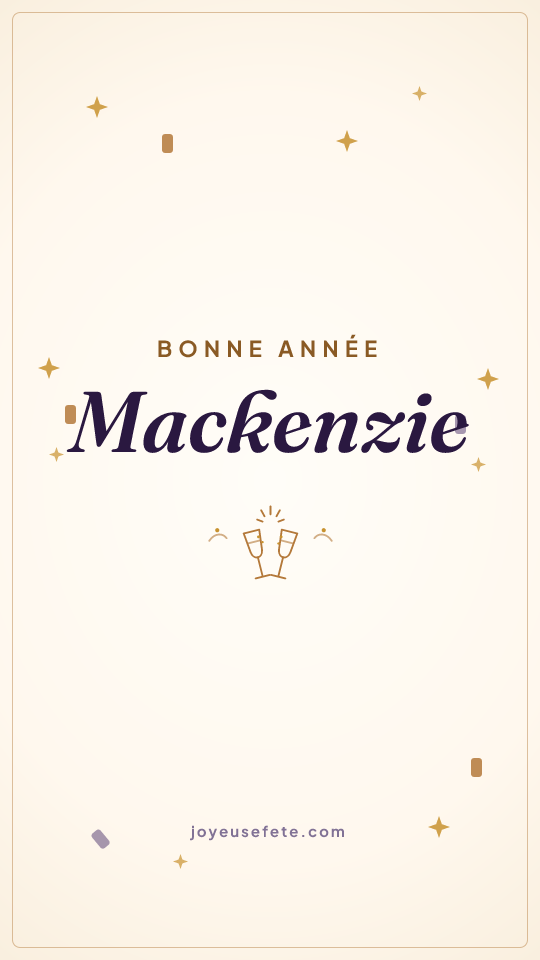 Image « Bonne année Mackenzie » au format story