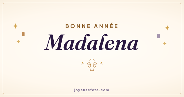 Image « Bonne année Madalena » au format large