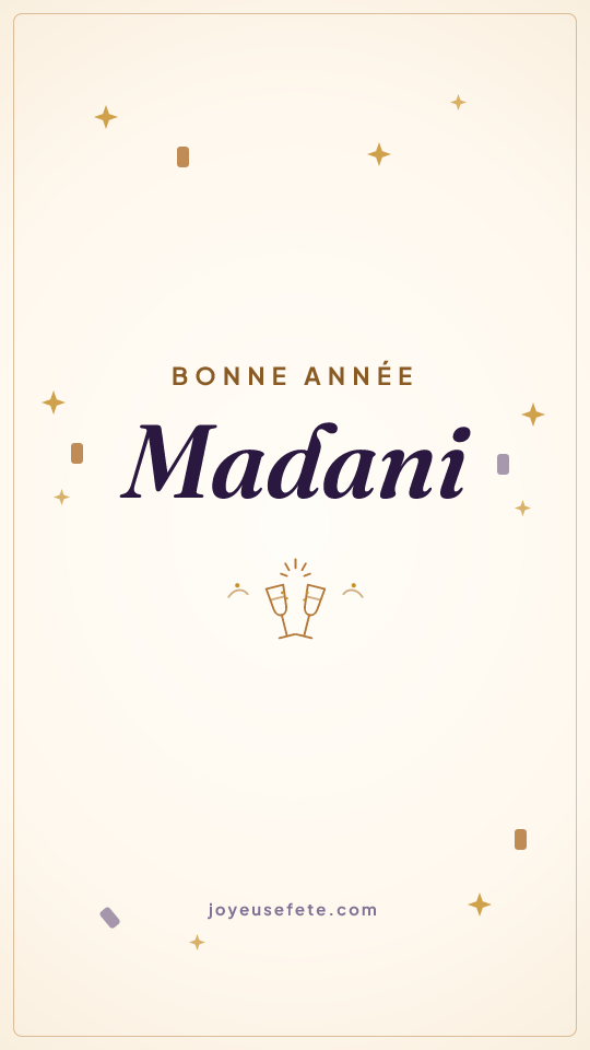 Image « Bonne année Madani » au format story