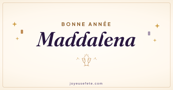 Image « Bonne année Maddalena » au format large