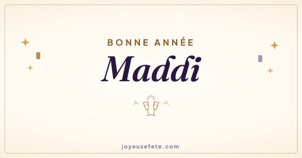 Image « Bonne année Maddi » au format large