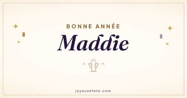 Image « Bonne année Maddie » au format large
